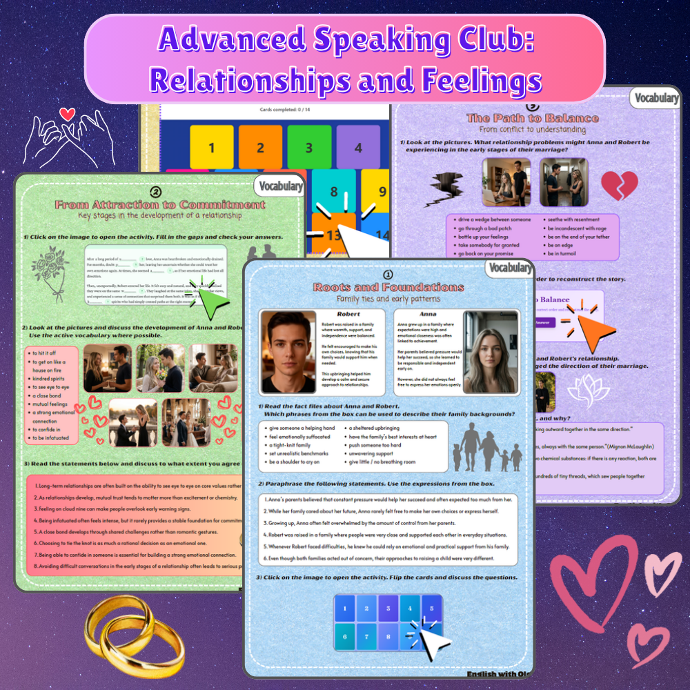 Speaking Club Relationships & Feelings