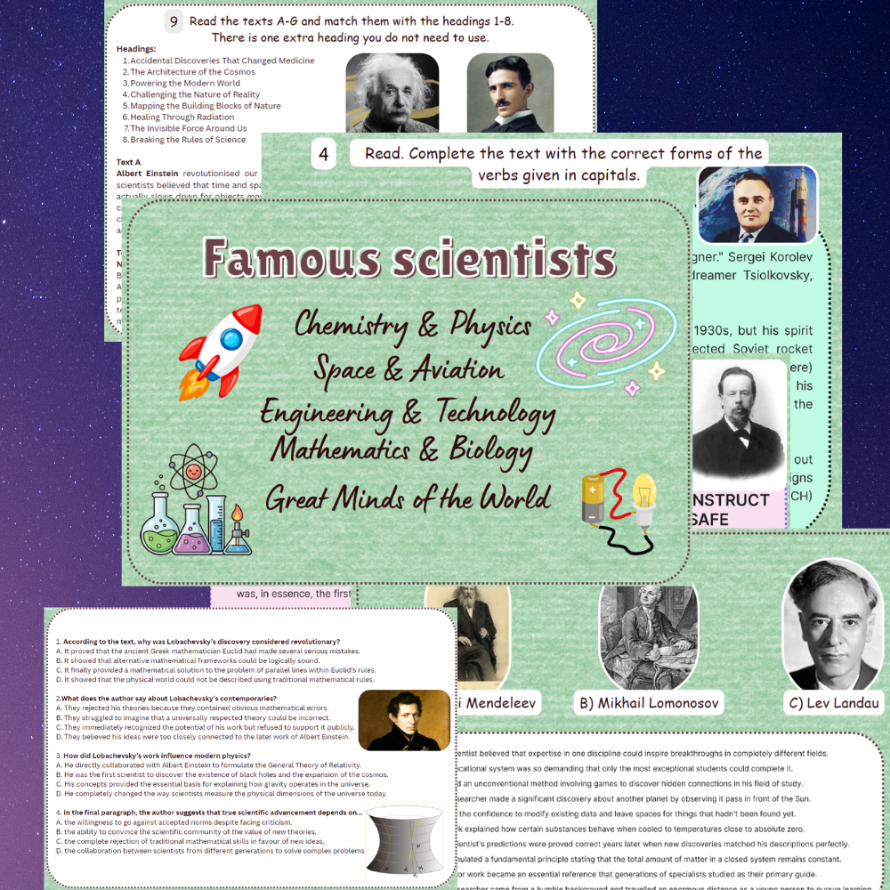 Famous Scientists ОГЭ ЕГЭ